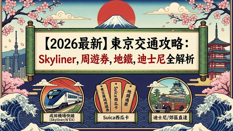 【2026日本交通攻略】羽田機場/成田機場 Skyliner/東京廣域周遊券/地鐵/Suica 全解析
