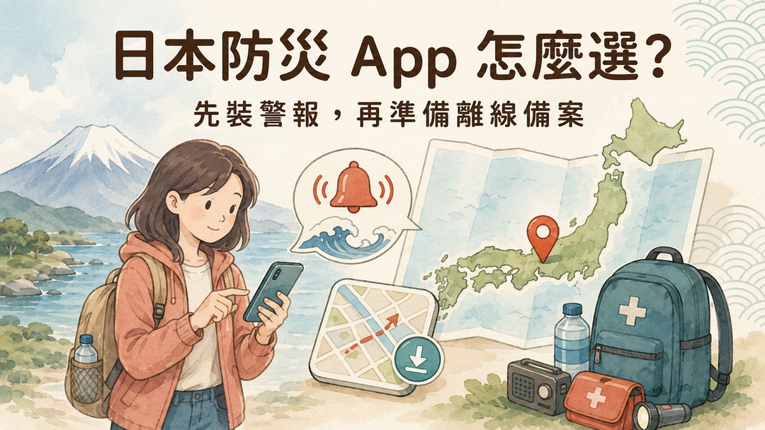 日本防災 App 選擇指南：先裝警報，再準備離線備案