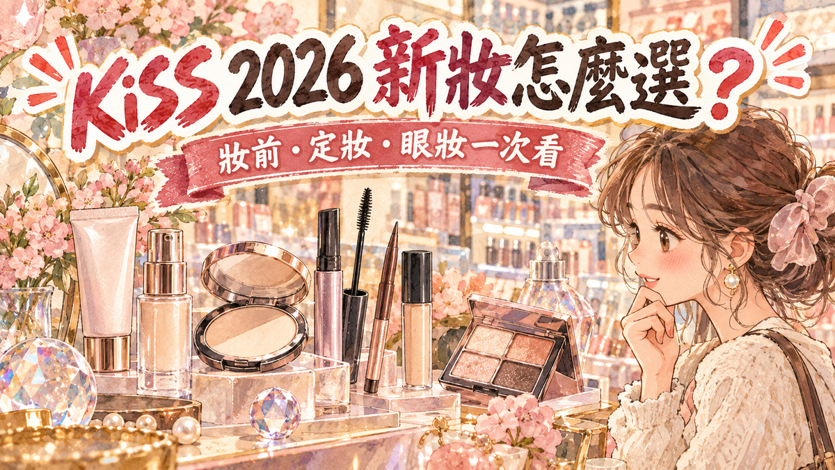 KiSS 2026 新妝怎麼選？妝前、定妝、眼妝一次看