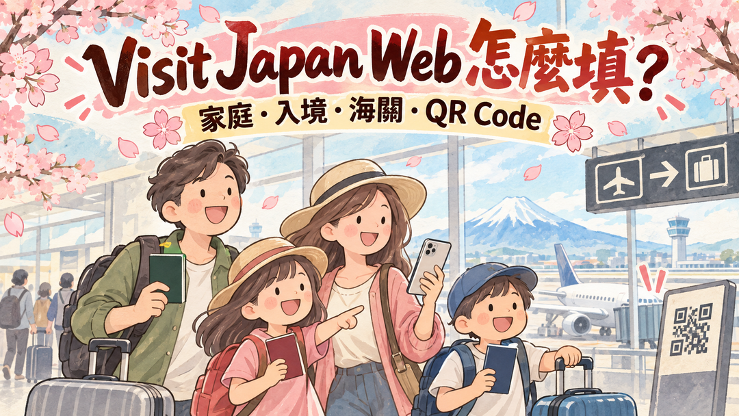 Visit Japan Web 2026 家庭登記、入境與海關 QR Code 教學