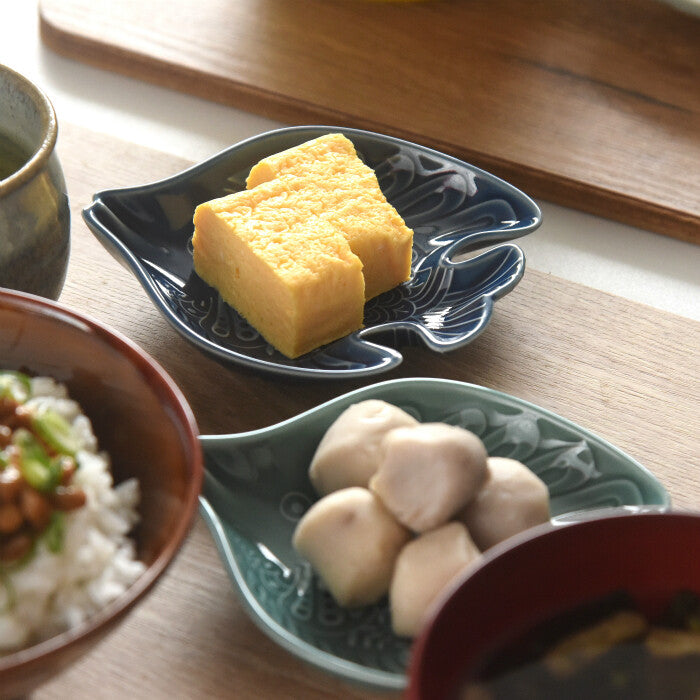 natural69 蝶魚系列波佐見燒小皿 手繪深型醬料碟