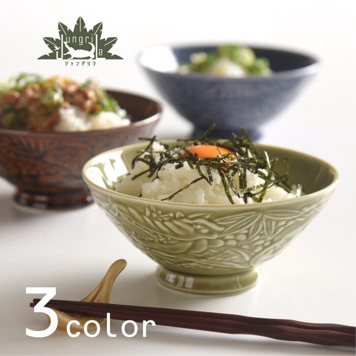 natural69 叢林動物特大茶碗 波佐見燒日本製飯碗 Japan E-Shop