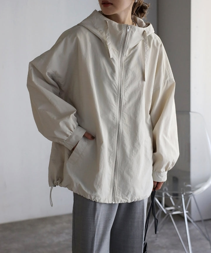 【TOPWHOLE】輕量連帽拉鍊外套 象牙白 Japan E-Shop