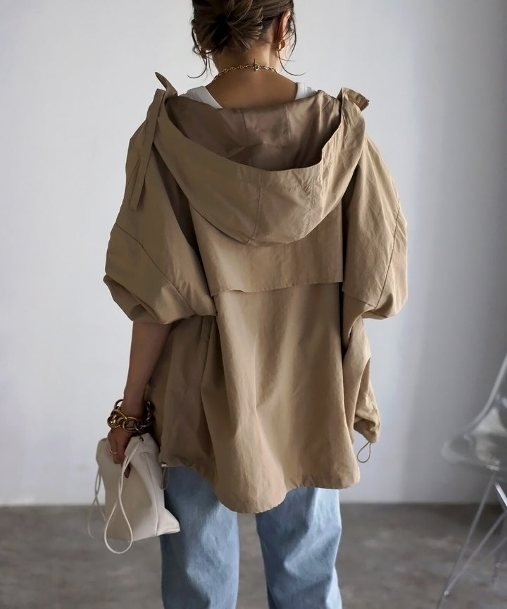 【TOPWHOLE】輕量連帽拉鍊外套 象牙白 Japan E-Shop
