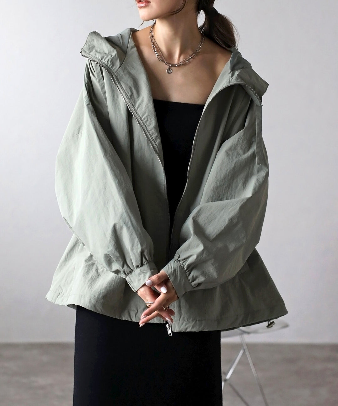 【TOPWHOLE】輕量連帽拉鍊外套 象牙白 Japan E-Shop