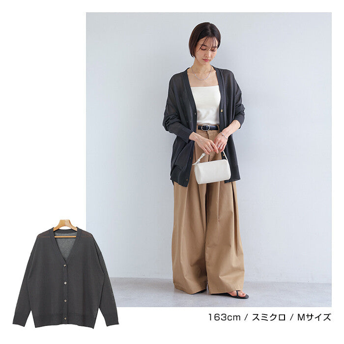 【Alma Design】UV防曬接觸冷感寬鬆薄透針織外套 及臀長版 顏色