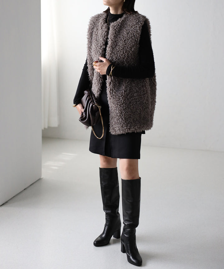 【TOPWHOLE】柔毛長版背心外套 Japan E-Shop