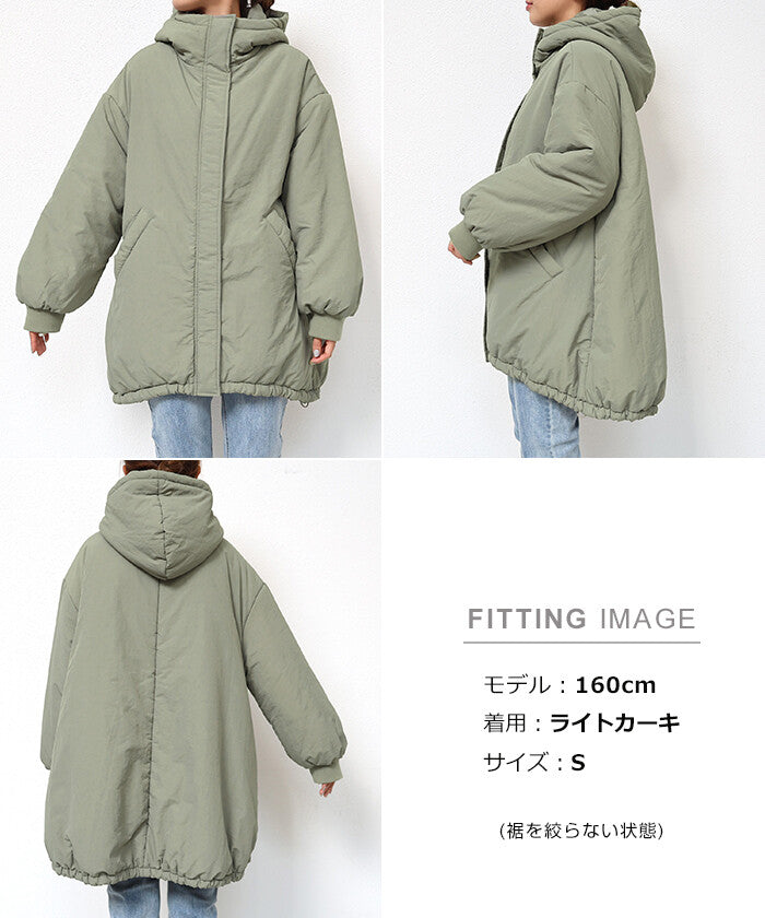 【Alma Design】尼龍中綿寬鬆連帽外套 保暖蓬鬆冬季必備 顏色
