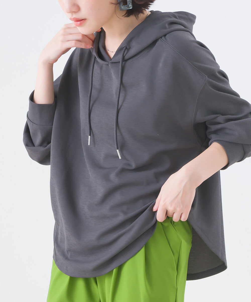 【FURRY】梨地拼接寬鬆連帽上衣 Japan E-Shop