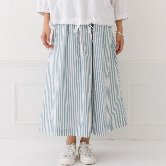 【kermu】水洗棉抓褶長裙 Japan E-Shop