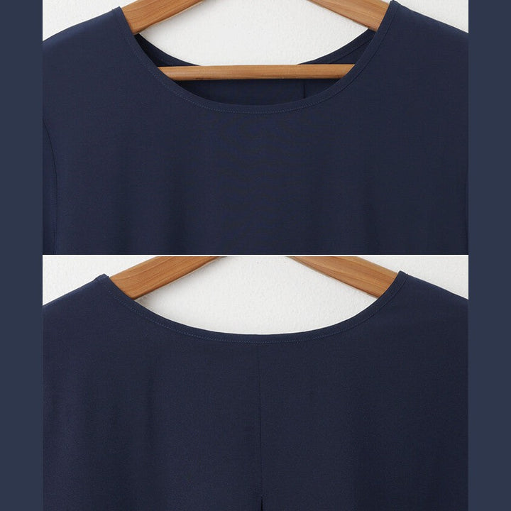 【evernavy】輕薄微彈荷葉下襬女裝襯衫 Japan E-Shop