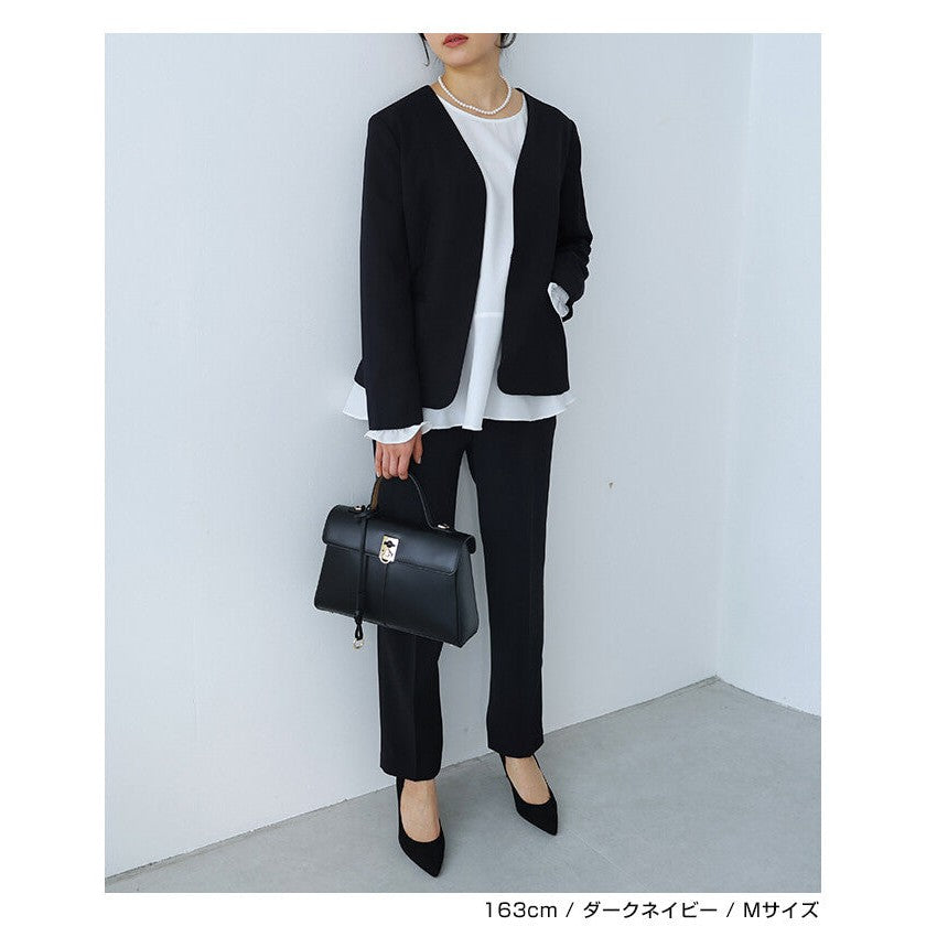 【evernavy】深海軍藍修身錐形女裝長褲 Japan E-Shop