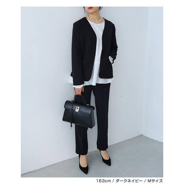 【evernavy】深海軍藍修身錐形女裝長褲 Japan E-Shop