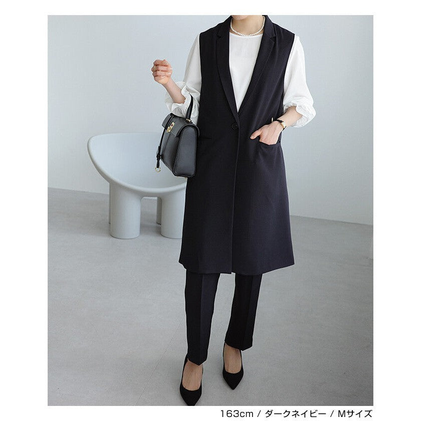 【evernavy】深海軍藍修身錐形女裝長褲 Japan E-Shop