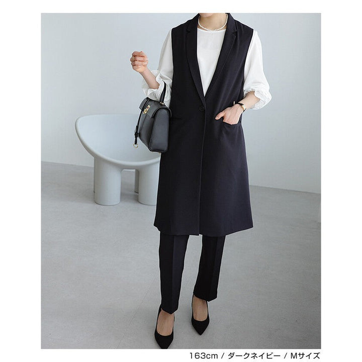 【evernavy】深海軍藍修身錐形女裝長褲 Japan E-Shop