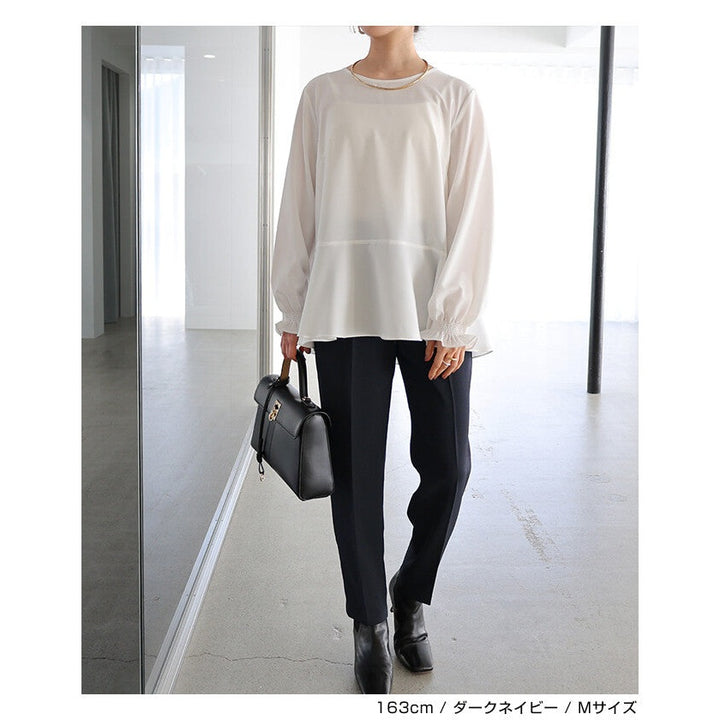 【evernavy】深海軍藍修身錐形女裝長褲 Japan E-Shop