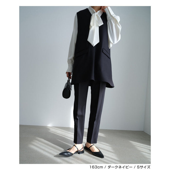 【evernavy】深海軍藍修身錐形女裝長褲 Japan E-Shop