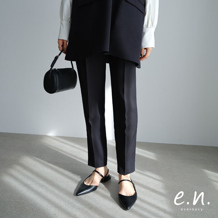 【evernavy】深海軍藍修身錐形女裝長褲 Japan E-Shop