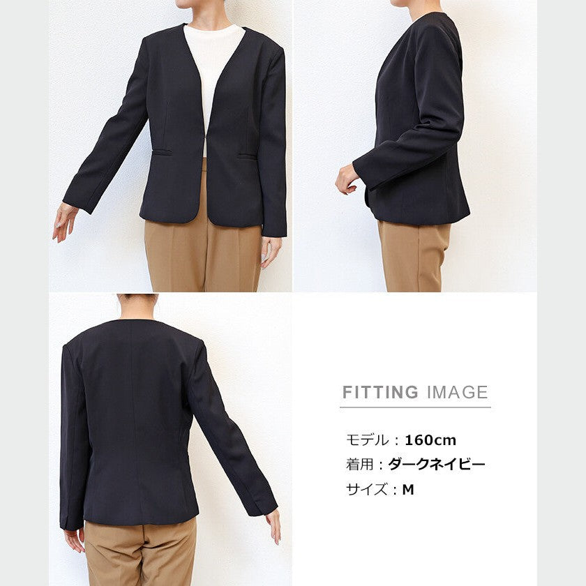 【evernavy】深海軍藍無領短版西裝外套 Japan E-Shop