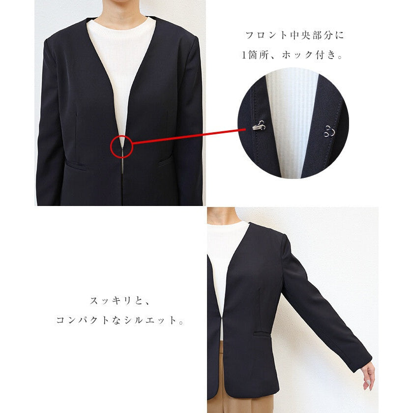 【evernavy】深海軍藍無領短版西裝外套 Japan E-Shop