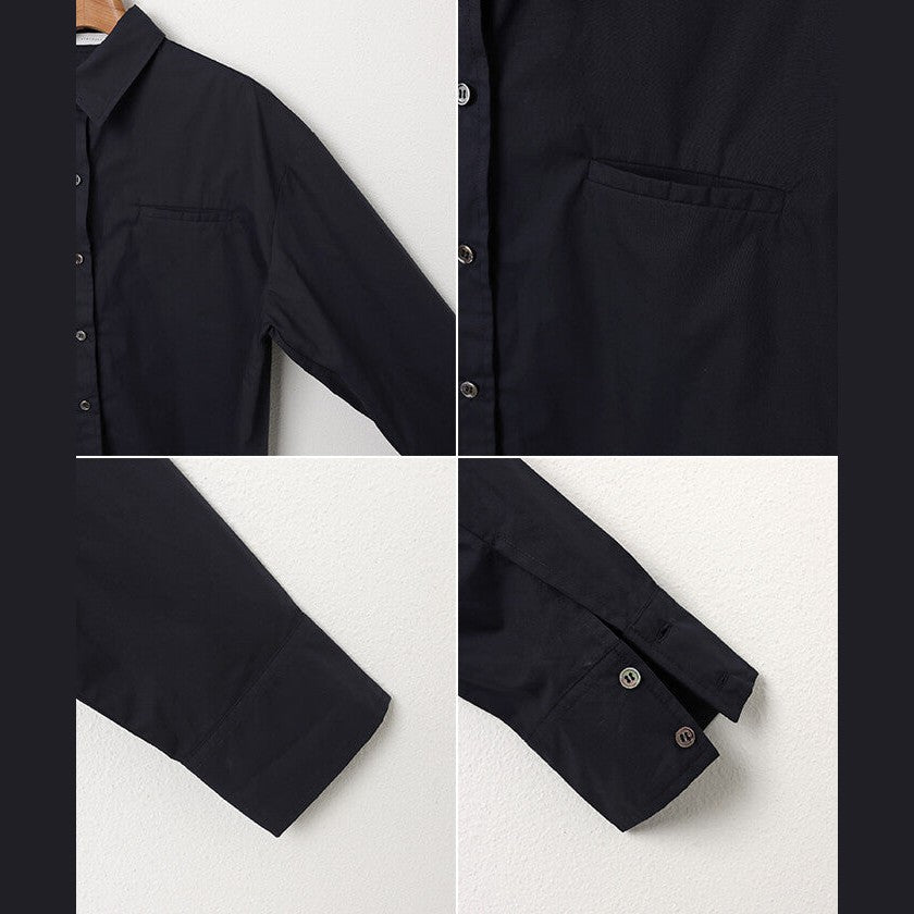 【evernavy】純棉立體剪裁前短後長襯衫外套 Japan E-Shop