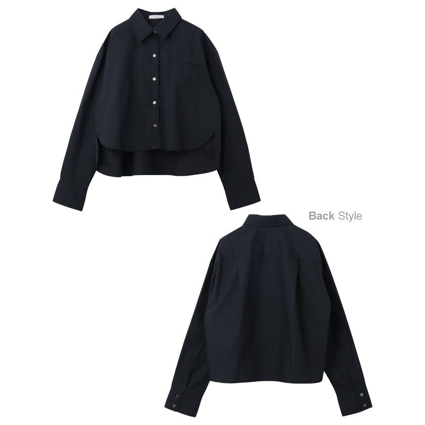 【evernavy】純棉立體剪裁前短後長襯衫外套 Japan E-Shop
