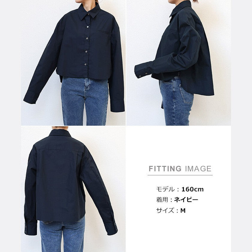 【evernavy】純棉立體剪裁前短後長襯衫外套 Japan E-Shop