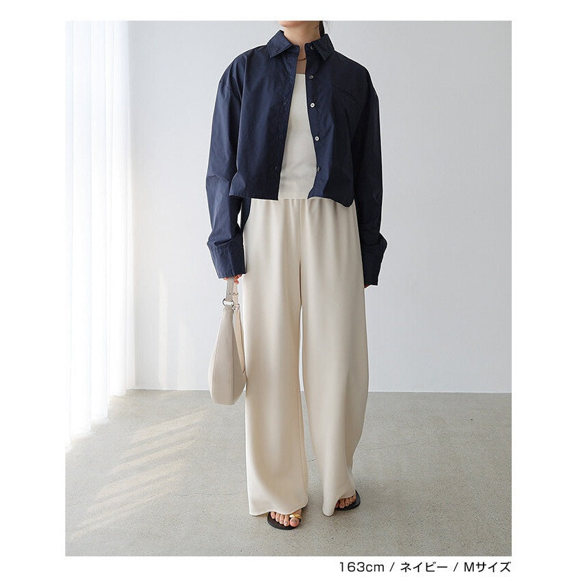 【evernavy】純棉立體剪裁前短後長襯衫外套 Japan E-Shop
