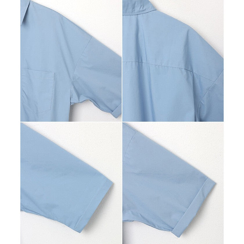【evernavy】純棉挺身寬鬆前短後長襯衫 Japan E-Shop