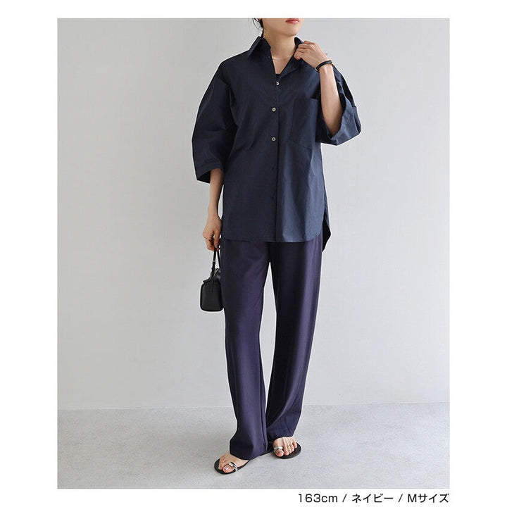 【evernavy】純棉挺身寬鬆前短後長襯衫 Japan E-Shop
