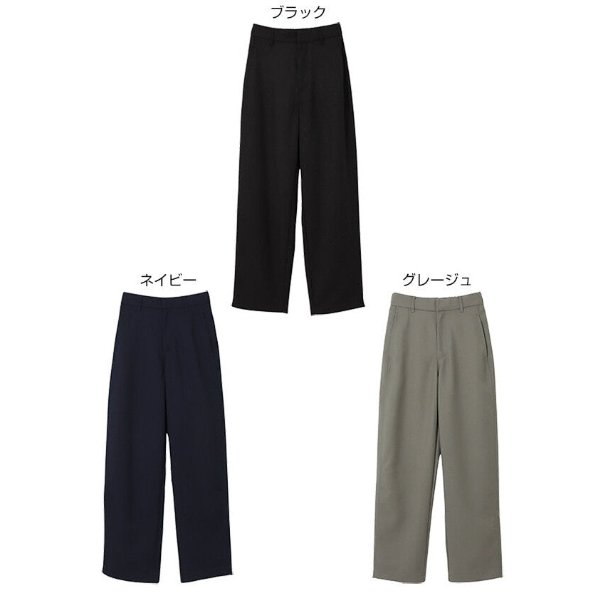 【evernavy】斜紋布拼接微彎曲線長褲 Japan E-Shop