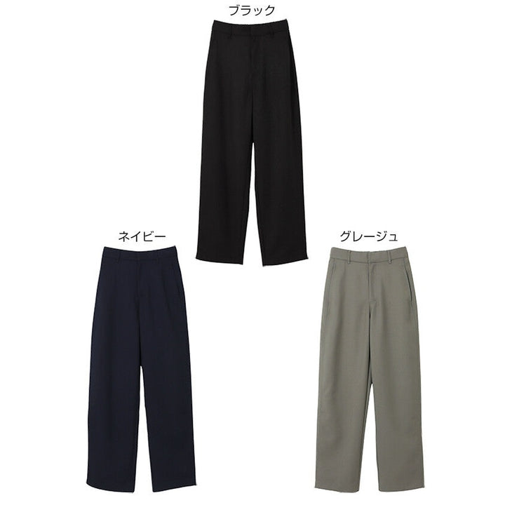 【evernavy】斜紋布拼接微彎曲線長褲 Japan E-Shop