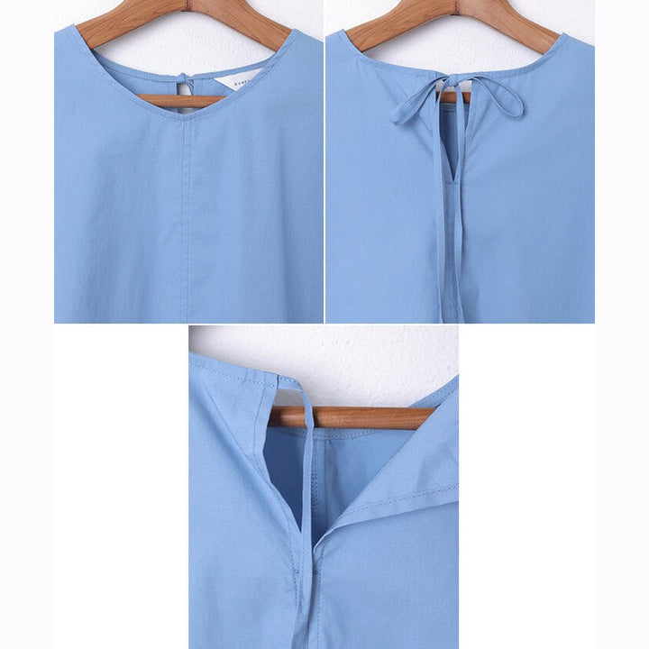 【evernavy】棉混紡立體燈籠袖長版女裝襯衫 Japan E-Shop