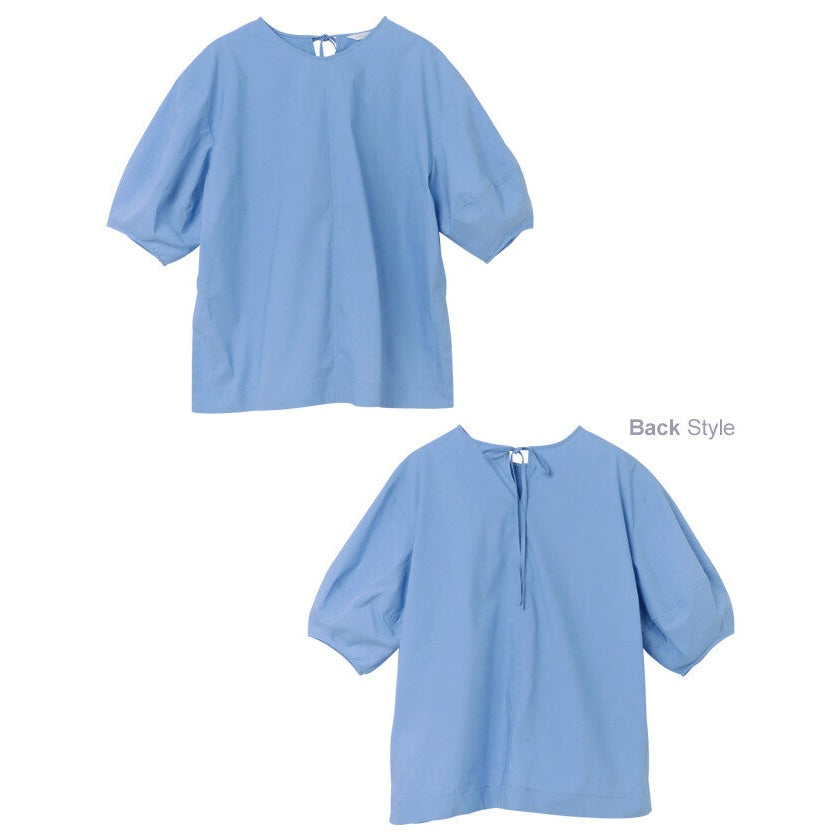 【evernavy】棉混紡立體燈籠袖長版女裝襯衫 Japan E-Shop