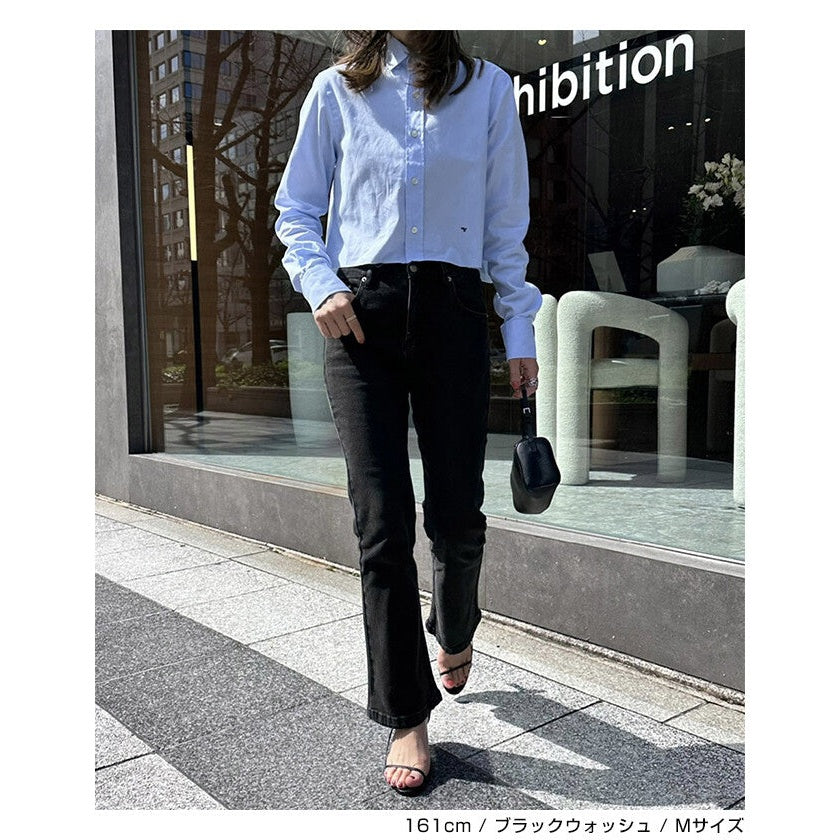 【evernavy】高彈力高腰修身微喇叭牛仔褲 Japan E-Shop
