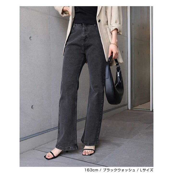 【evernavy】高彈力高腰修身微喇叭牛仔褲 Japan E-Shop