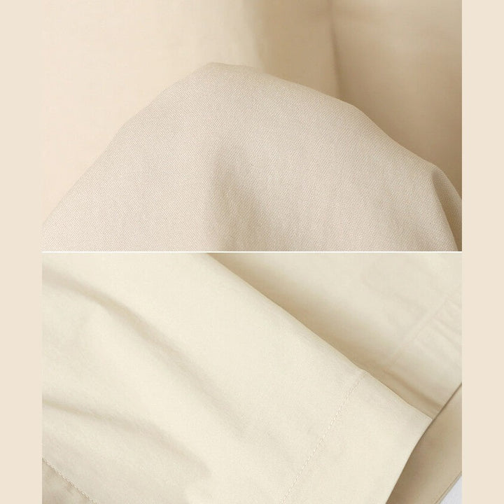 【evernavy】挺身棉混紡澎袖長版洋裝 Japan E-Shop