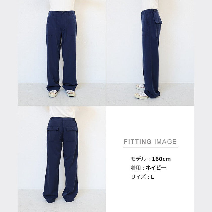 【evernavy】柔垂可調腰寬版工作長褲 Japan E-Shop