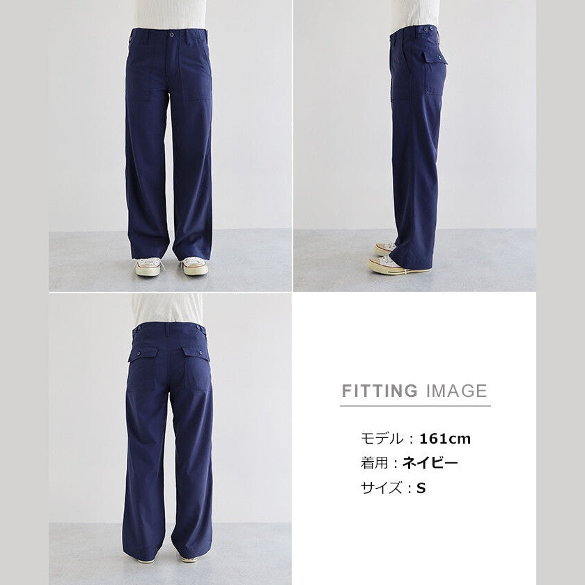 【evernavy】柔垂可調腰寬版工作長褲 Japan E-Shop