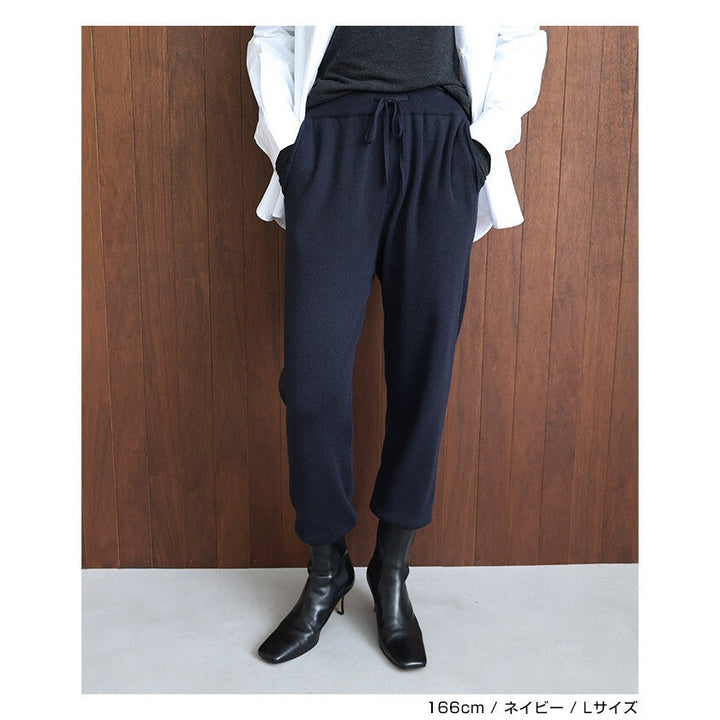 【evernavy】羊毛混紡厚針織束腳長褲 Japan E-Shop