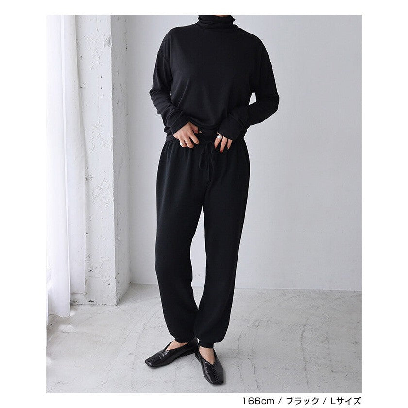 【evernavy】羊毛混紡厚針織束腳長褲 Japan E-Shop
