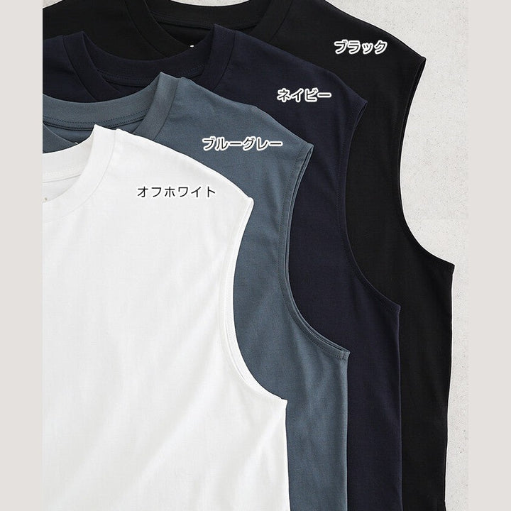【evernavy】絲光純棉寬版無袖長版上衣 Japan E-Shop