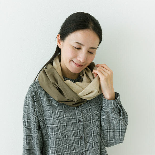 【crea delice】棉麻雙色圍脖 Japan E-Shop