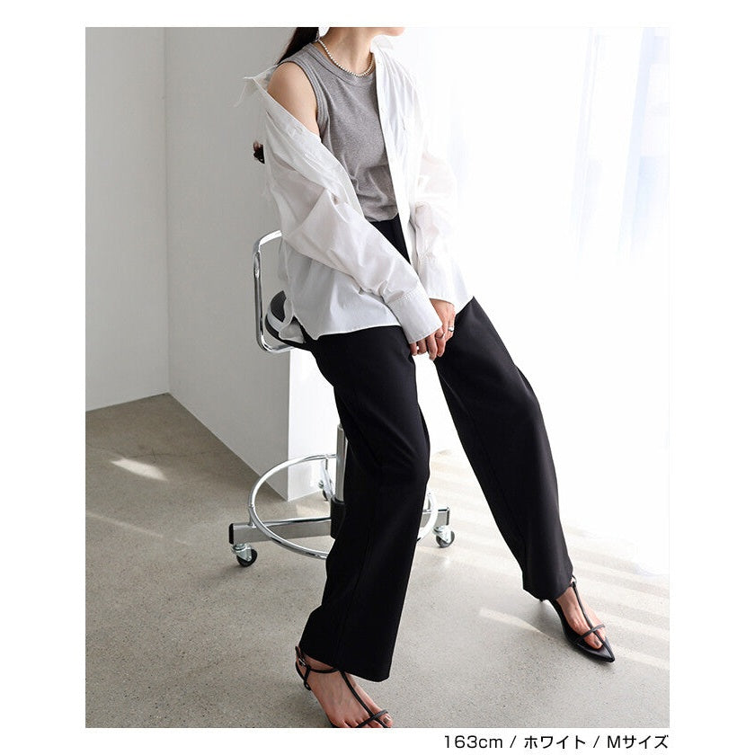 【evernavy】易整理棉混紡落肩寬鬆長袖襯衫 Japan E-Shop