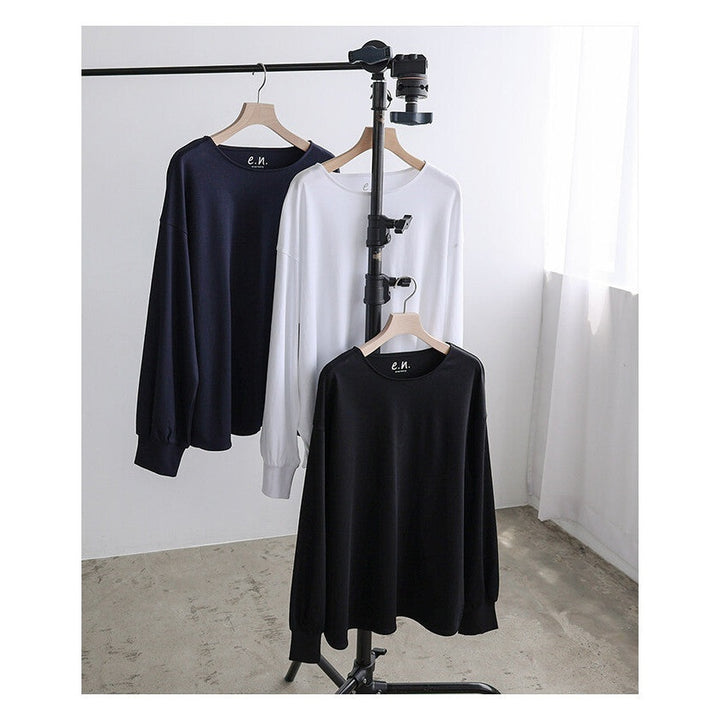 【evernavy】絲光純棉蓬袖長版上衣 Japan E-Shop