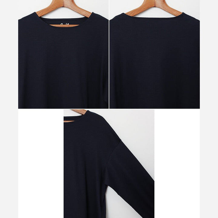 【evernavy】絲光純棉蓬袖長版上衣 Japan E-Shop
