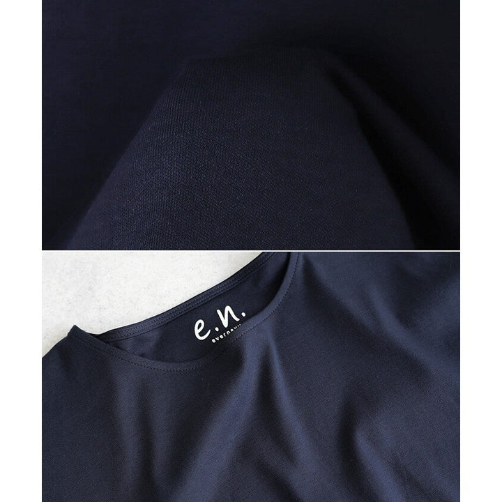 【evernavy】絲光純棉蓬袖長版上衣 Japan E-Shop
