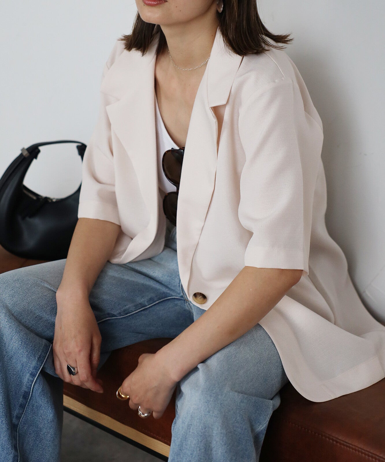 【TOPWHOLE】夏季粗花呢短袖外套 Japan E-Shop