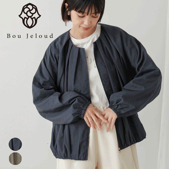 【Bou Jeloud】光澤塔夫綢立體短外套 顏色