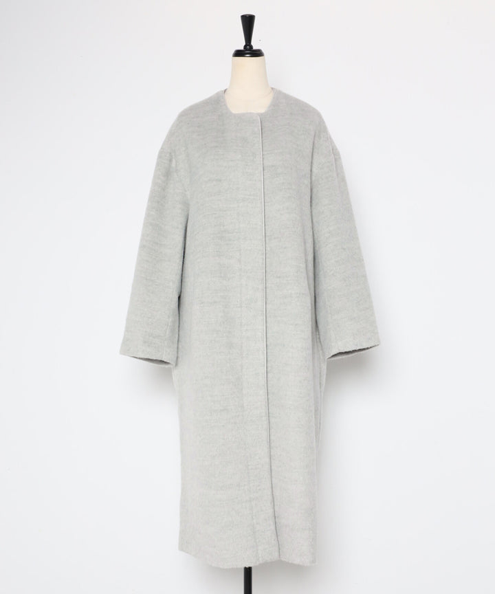 【TOPWHOLE】毛絨長版拉鍊大衣 海軍藍 Japan E-Shop